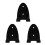 3Pcs Space-Saving Black Iron Barbell Holder Gym Storage Rack 4