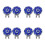8Pcs Lightweight Blue Golf Hat Clips Crystal Ball Markers 4