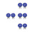 8Pcs Lightweight Blue Golf Hat Clips Crystal Ball Markers 7