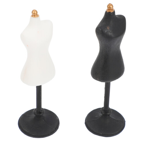 10Pcs Assorted Color Resin Mini Doll Clothes Mannequin Display Rack
