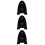 3Pcs Space-Saving Black Iron Barbell Holder Gym Storage Rack 9