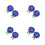 8Pcs Lightweight Blue Golf Hat Clips Crystal Ball Markers 10