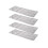 8Pcs Foldable Aluminum Foil Oil Guard Kitchen Stove Shield Silver 1