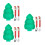 3Pcs Christmas Tree Plates with Fork Spoon Set Sectioned PP for Dinner 6