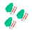 3Pcs Christmas Tree Plates with Fork Spoon Set Sectioned PP for Dinner 7