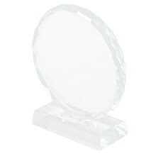 3Pcs Durable Transparent Crystal Trophies for Appreciation and Prizes