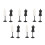 10Pcs Assorted Color Resin Mini Doll Clothes Mannequin Display Rack 5