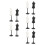 10Pcs Assorted Color Resin Mini Doll Clothes Mannequin Display Rack 8