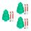 3Pcs Christmas Tree Plates with Fork Spoon Set Sectioned PP for Dinner 5