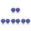 8Pcs Lightweight Blue Golf Hat Clips Crystal Ball Markers 6