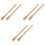 6Pcs Durable Wood Hoe Handle Replacement Beige for Garden Work Use 5