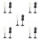 10Pcs Assorted Color Resin Mini Doll Clothes Mannequin Display Rack 6