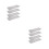 8Pcs Foldable Aluminum Foil Oil Guard Kitchen Stove Shield Silver 5