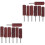 14Pcs Die Grinder Sanding Drum Bits Dark Red for Precise Polishing Use 5