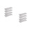 8Pcs Foldable Aluminum Foil Oil Guard Kitchen Stove Shield Silver 3