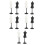 10Pcs Assorted Color Resin Mini Doll Clothes Mannequin Display Rack 7