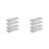 8Pcs Foldable Aluminum Foil Oil Guard Kitchen Stove Shield Silver 6