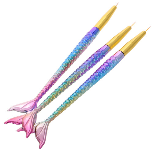 9Pièces Ensemble Outils Nail Art Brosse Nylon Métal 2