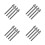 16Pcs Universal PVC Roller Skates Buckle Straps Comfortable Black 9