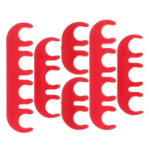 12Pcs Engine Spark Plug Wire Separator Dividers Red Plastic Wire Clips 2