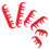 12Pcs Engine Spark Plug Wire Separator Dividers Red Plastic Wire Clips 2