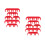12Pcs Engine Spark Plug Wire Separator Dividers Red Plastic Wire Clips 4