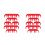 12Pcs Engine Spark Plug Wire Separator Dividers Red Plastic Wire Clips 9