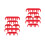 12Pcs Engine Spark Plug Wire Separator Dividers Red Plastic Wire Clips 6