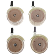 8St Khaki Plastic Wielen Baby Wandelaar Met Zwenkend