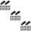 60St Mini Claw Machine Sleeves Zwart Plastic Antislip Bescherming 10