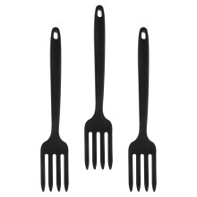 3St Siliconen Keukenvorken Set - Comfortabele Grip, Hittebestendig