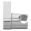 2Pcs Bathroom Shower Head Holder Metal Adjustable Wall Mount Silver 3