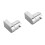 2Pcs Bathroom Shower Head Holder Metal Adjustable Wall Mount Silver 9