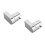 2Pcs Bathroom Shower Head Holder Metal Adjustable Wall Mount Silver 7