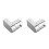 2Pcs Bathroom Shower Head Holder Metal Adjustable Wall Mount Silver 10