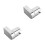 2Pcs Bathroom Shower Head Holder Metal Adjustable Wall Mount Silver 4