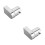 2Pcs Bathroom Shower Head Holder Metal Adjustable Wall Mount Silver 5