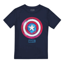 (7-8 Years, Navy) Captain America Childrens/Kids Drip Shield T-Shirt