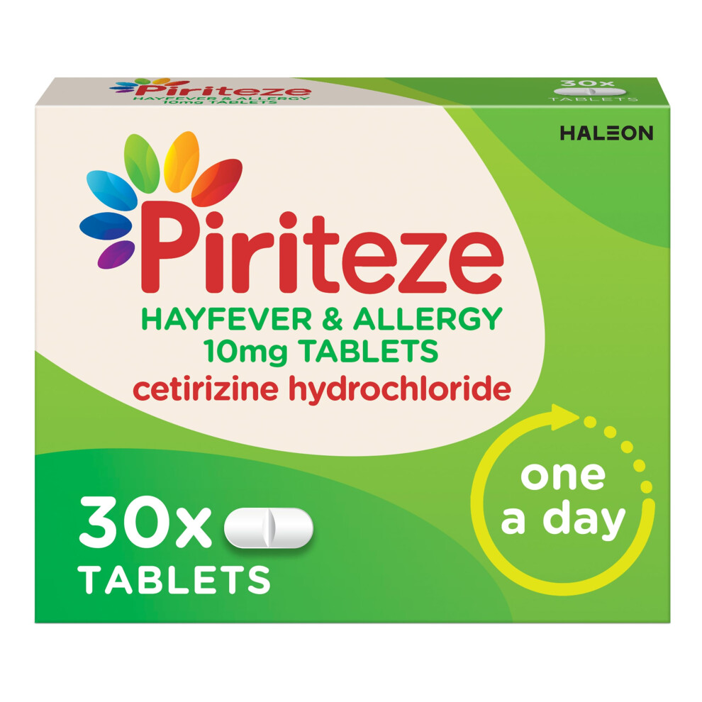 Piriteze Hayfever & Allergy Antihistamine Tablets, Allergy Relief,
