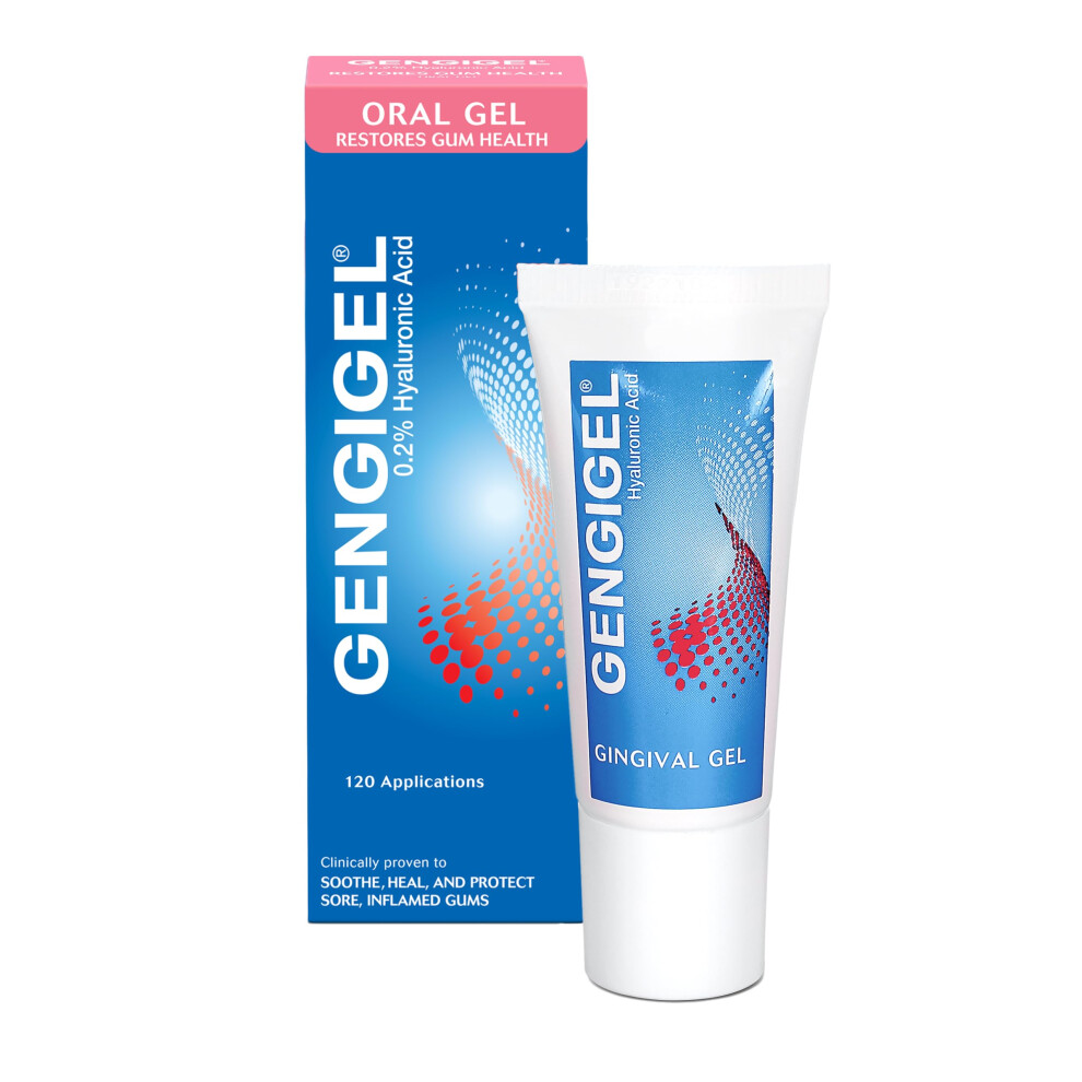 Gengigel Oral Gel 20Ml Â Hyaluronic Acid Mouth Ulcer Treatment For Adults