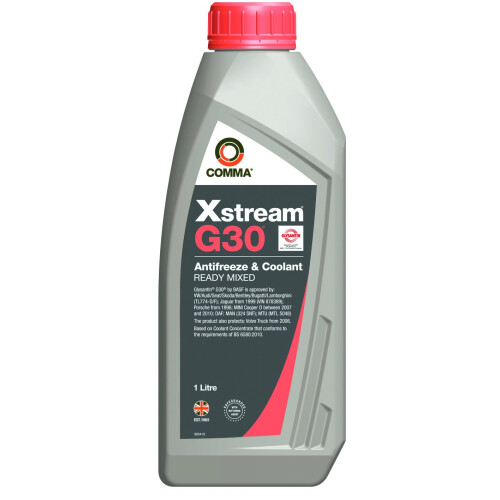 Comma Comma XSM1L Xstream G30 Ready To Use Coolant, 1 Liter, Red