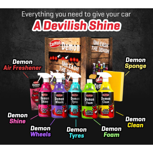 CarPlan CarPlan Demon 7pc Car Care Gift Pack - Includes Demon Shine, Wheels, 1
