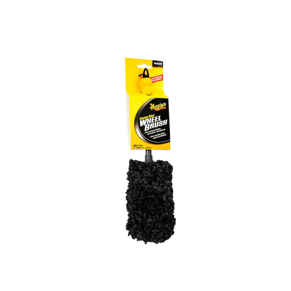 Meguiars X1902eu Supreme Microfibre Wheel Brush Medium Completely Safe Whee Black 3627660738677