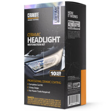 CERAKOTE Ceramic Headlight Restoration Kit – Guaranteed To Last As Long As You Own Your Vehicle – Brings Headlights back to Like New Condition -