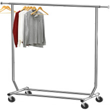 Simple Houseware Supreme Kledingrek, tot 250 lbs, 50 tot 75 Inch Uittrekbare Stang, Zwart
