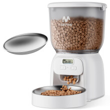 IMIPAW COMEDOR Automático para Gatos: Dispensador de 4L Programable 1-6 Comidas