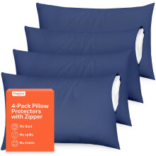 Ultra Zachte Kussensloop Beschermers met Rits King Size - Set van 4 Ademend
