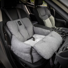 JACKO & CO - Premium Dog Car Seat v2 Booster Seat for Small & Medium Pets Under 25lbs - Machine Washable w Removable Cover, Water Resistant w Clip-On