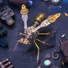 Mechanisches Wespenmodell Steampunk Insektenskulptur, 3D Metallmodell-Kits, DIY-Projekte