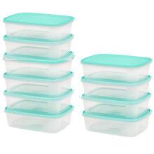 Checkmart [10 Packs Snap-On Airtight containers with Lids 1000ml (1 Litre) Food Storage Containers, Meal Prep containers with lids